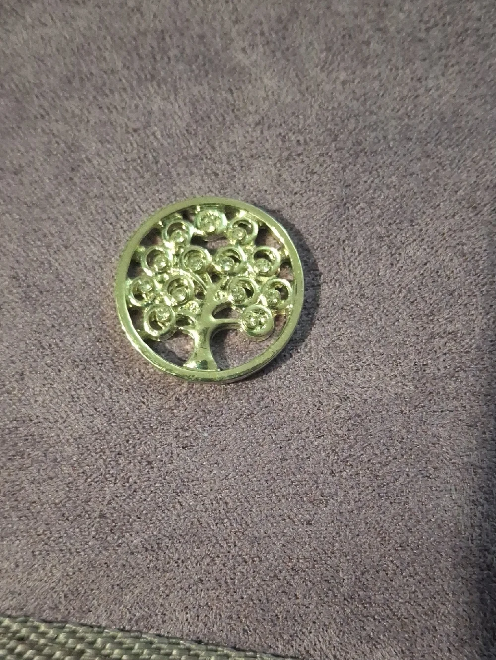 Silver-tone Bling Tree of Life Plate For Floating Lockets